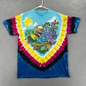 Liquid Blue Grateful Dead Tubin' Tie-Dye T-Shirt Men's Large READ